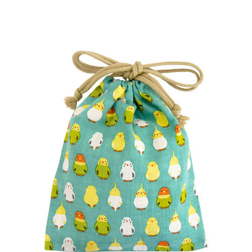 Budgie Cockatiel Lovebird Drawstring Bag Small
