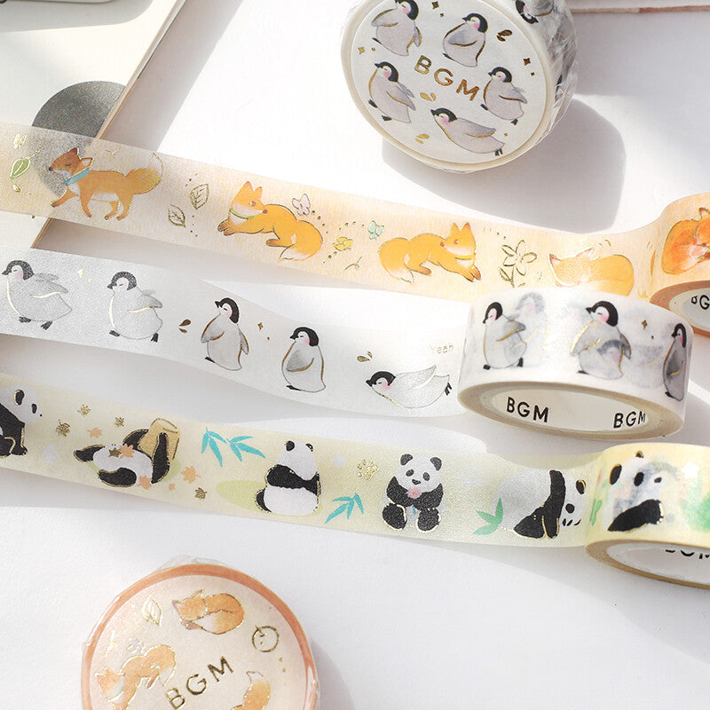 Penguin Glitter Washi Tape Masking Tape