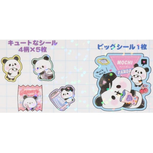 Panda Stickers Flakes 21 pieces
