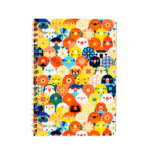 A5 Notebook Lovebird Pacific Parrotlet Budgie Budgerigar Parakeet Cockatiel Java Sparrow Zebra Finch Gouldian Finch Tree Sparrow, etc. 120 Pages - Boutique SWEET BIRDIE