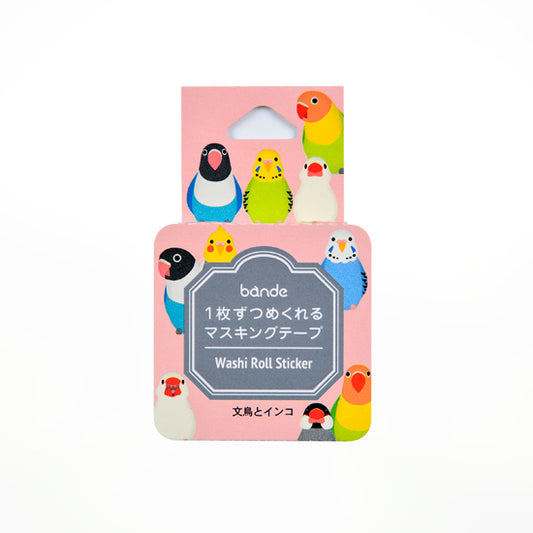 Budgie Budgerigar Parakeet Cockatiel Lovebird Java Sparrow Japanese Washi Roll Stickers - Boutique SWEET BIRDIE