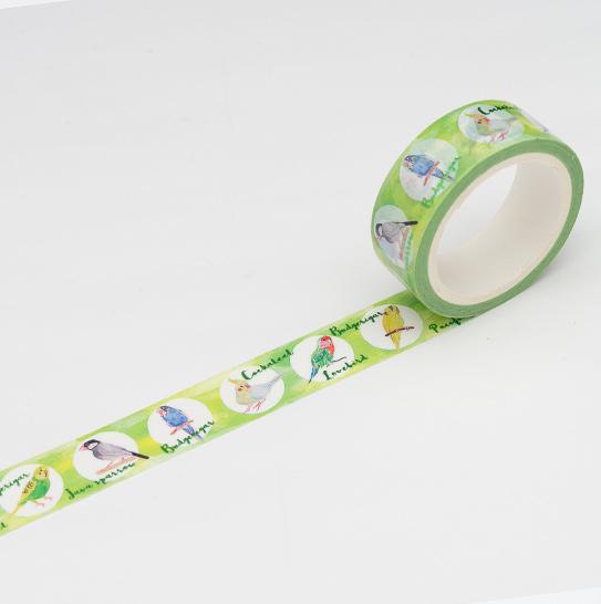 Budgie Budgerigar Parakeet Cockatiel Lovebird Pacific Parrotlet Java Sparrow Glitter Washi Tape Masking Tape - Boutique SWEET BIRDIE
