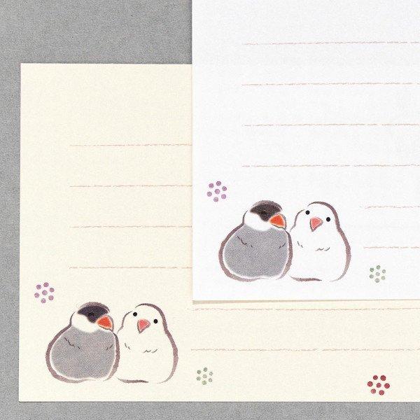 Mini Letter Pad Memo Pad Budgerigar Java Sparrow
