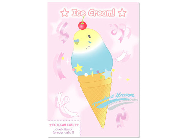 Budgie Budgerigar Parakeet Postcard Pom-009 - Boutique SWEET BIRDIE