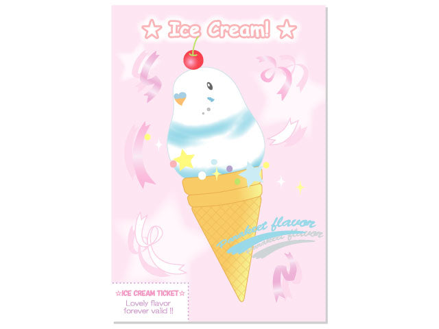 Budgie Budgerigar Parakeet Postcard Pom-012 - Boutique SWEET BIRDIE