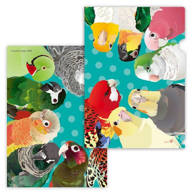A4 File Folder Indian Rose-necked Parakeet African Gray Parrot, White-bellied Caique Black-headed Caique Galah Monk Parakeet Cockatiel Lorikeet Green-cheeked Parakeet Conure Macaw - Boutique SWEET BIRDIE