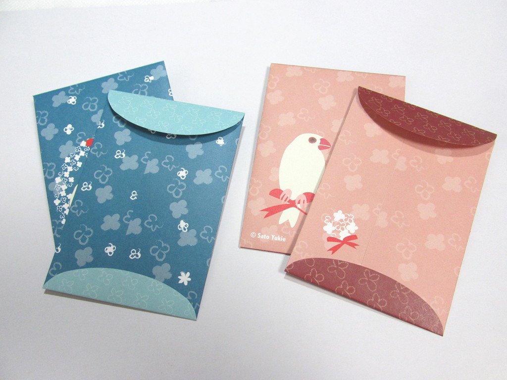 Sets of 4 Java Sparrow Mini Envelopes - Boutique SWEET BIRDIE