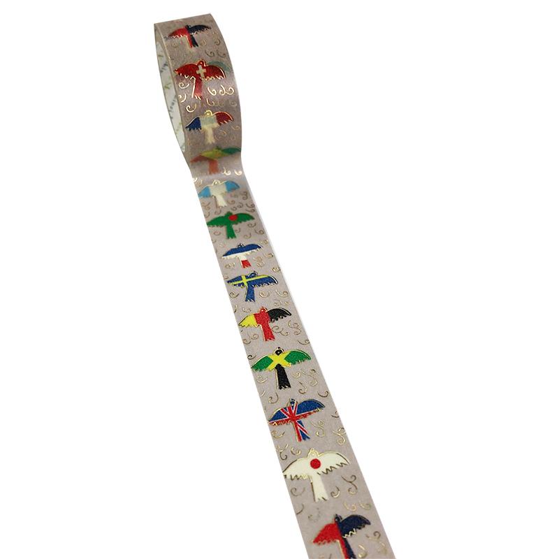 Bird World Travel Japanese Glitter Washi Tape Masking Tape