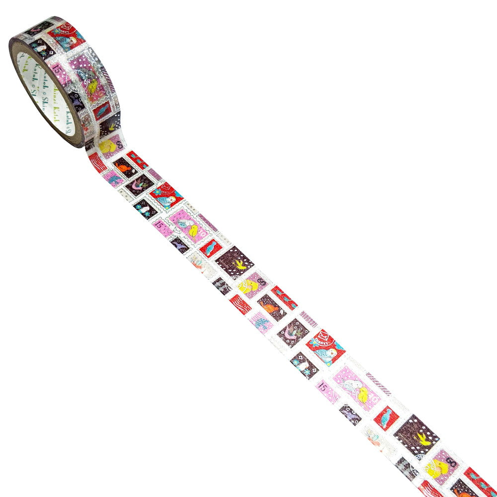 Budgie Cockatiel Silver Glitter Japanese Washi Tape