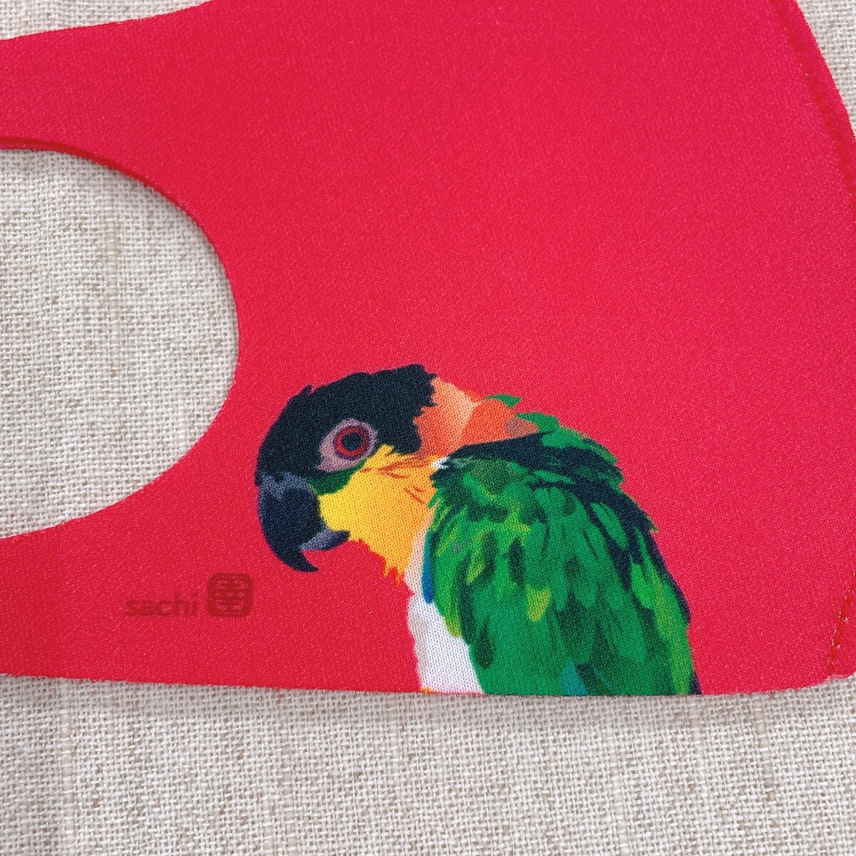 Black-Headed Caique Reusable Face Mask Medium Size for Women & Children