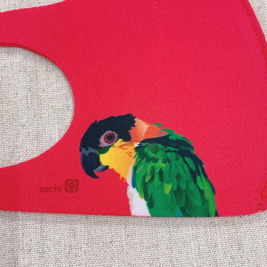 Black-Headed Caique Reusable Face Mask Medium Size for Women & Children