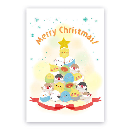 Bird Christmas Tree Postcard
