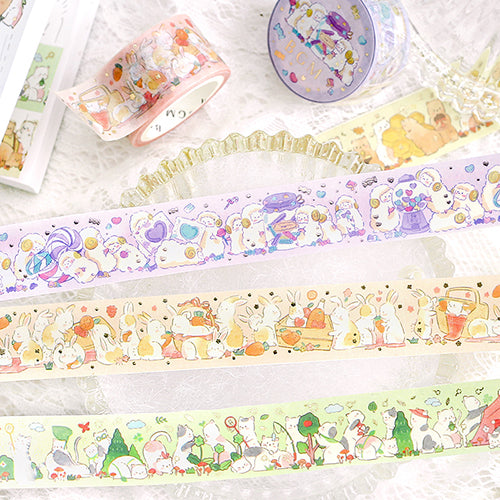 Cat Glitter Washi Tape Masking Tape
