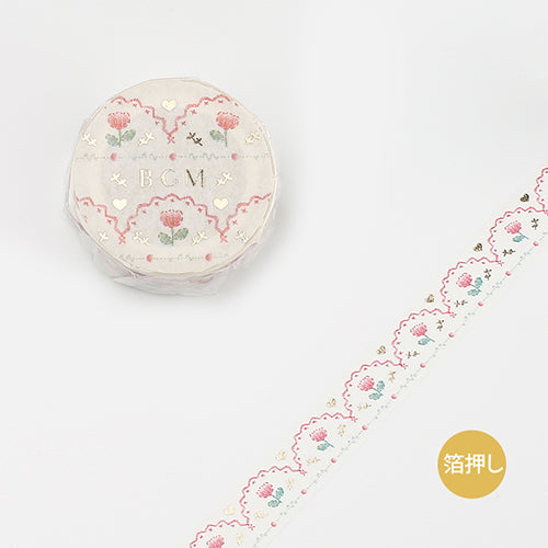 Embroidery Pink Glitter Washi Tape Masking Tape