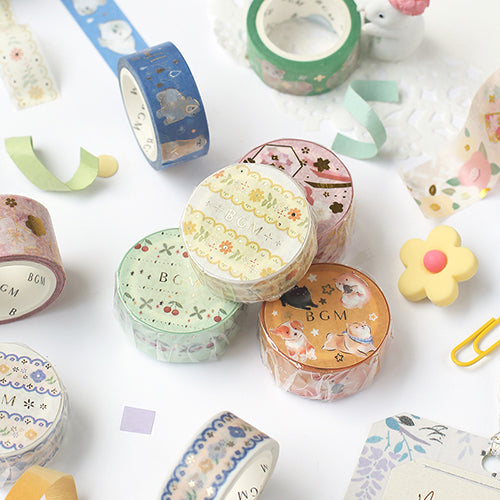 Embroidery Pink Glitter Washi Tape Masking Tape