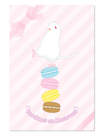 Budgie Budgerigar Parakeet Postcard Pom-037 - Boutique SWEET BIRDIE