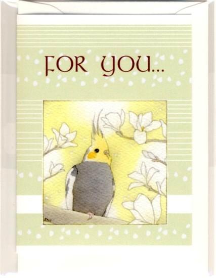 Cockatiel Message Card Note Card - Boutique SWEET BIRDIE