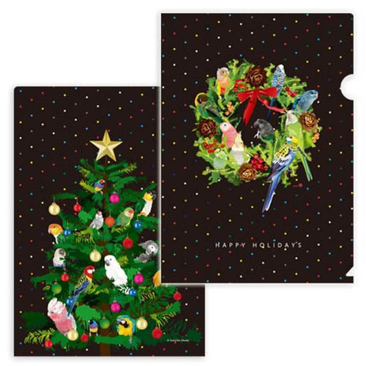 Bird Christmas Tree Bird Christmas Wreath A4 File folder Organizer