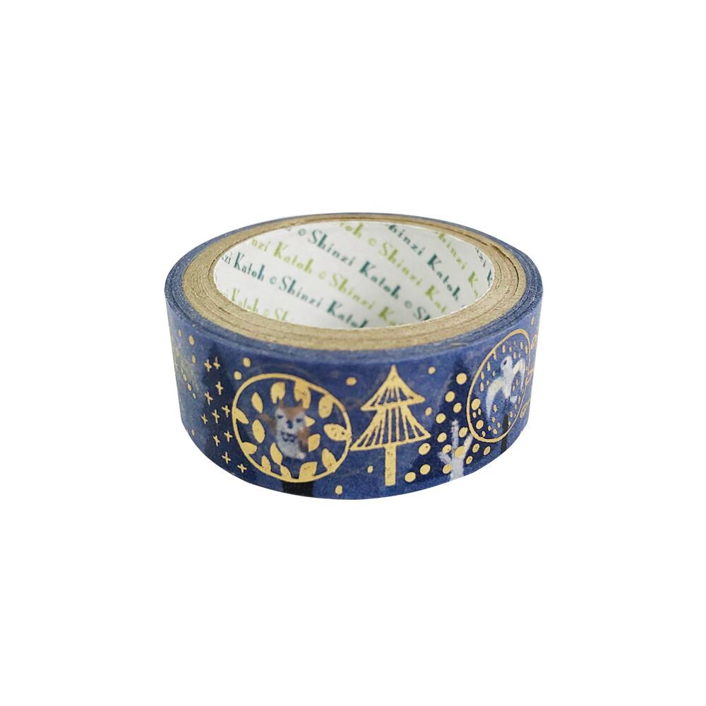 The Nighthawk Star by Kenji Miyazawa Gold Glitter Japanese Washi Tape - Boutique SWEET BIRDIE