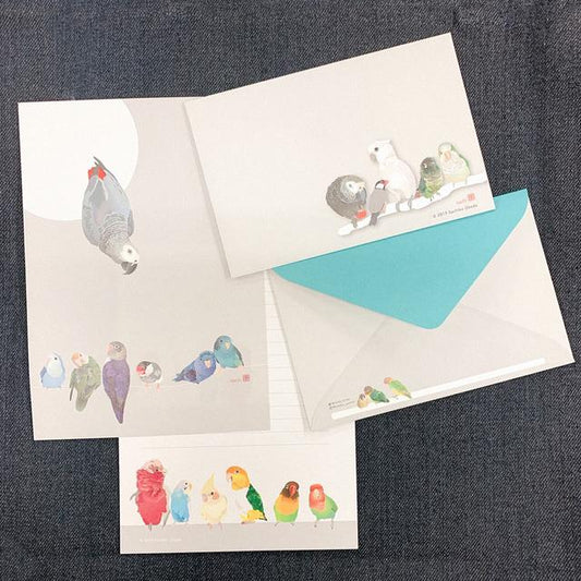 Letter Set African Gray Parrot, Java Sparrow, Solomons Cockatoo, Green-cheeked Parakeet, Monk Parakeet, Lovebird, Pacific Parrotlet, Tree Sparrow, Galah, Budgie, Budgerigar, Parakeet, Cockatiel, White-bellied Caique - Boutique SWEET BIRDIE
