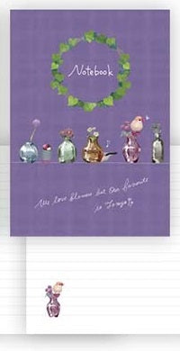 はなぶんちょ A6サイズノート (文鳥) - 小鳥雑貨専門のお店 スウィート・バーディー・ブティック