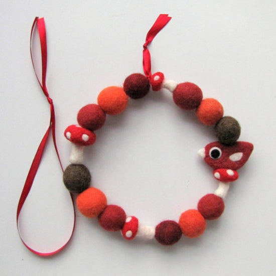 羊毛フェルト  小鳥のリース B - 小鳥雑貨専門のお店 スウィート・バーディー・ブティック