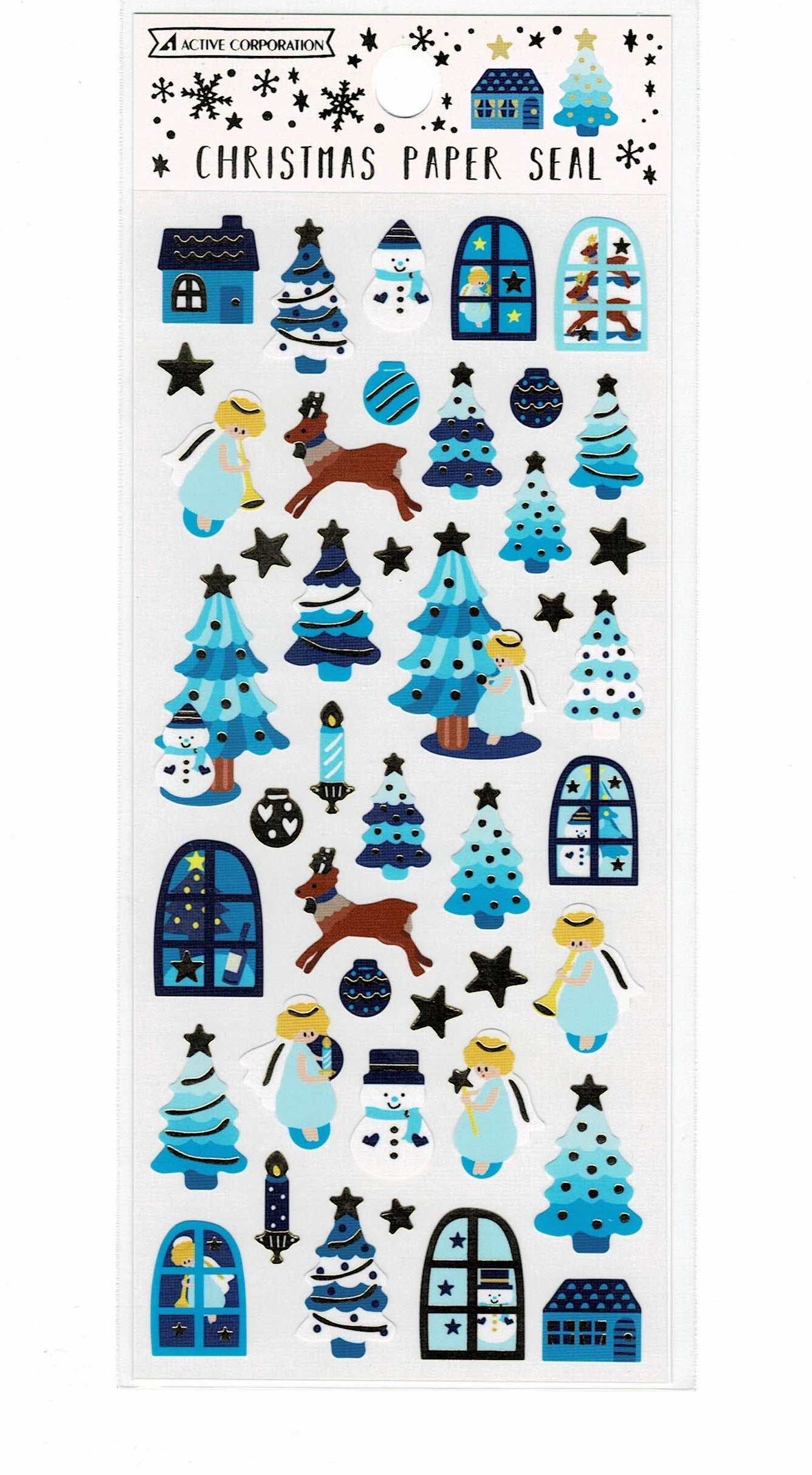 Christmas Stickers with Gold Accent