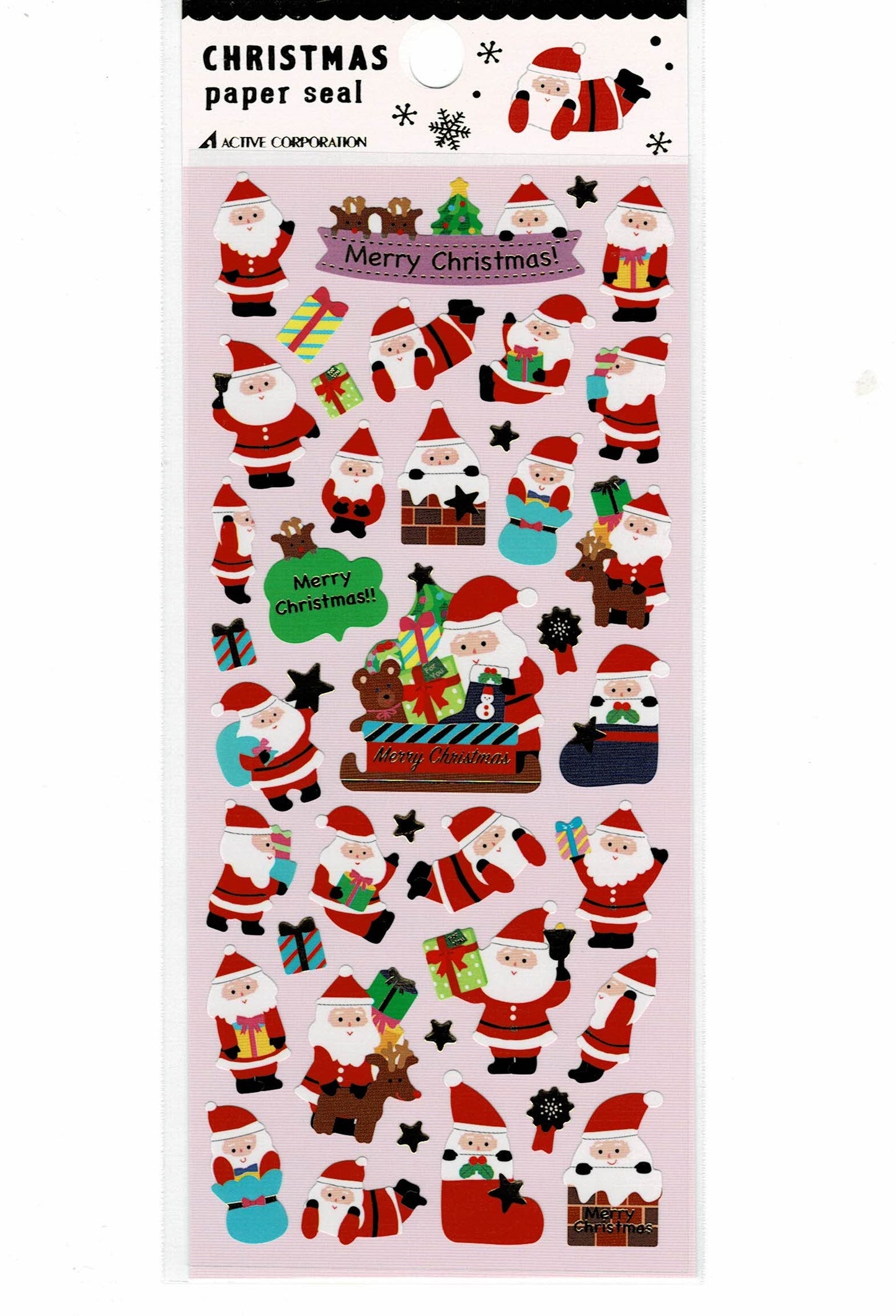 Christmas Stickers with Gold Accent