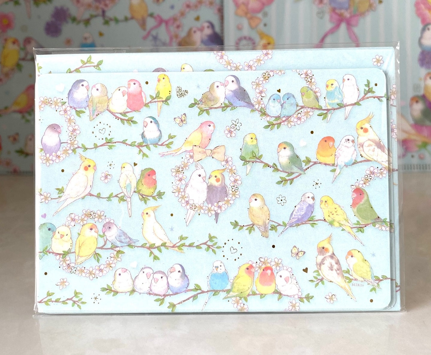 Bird Mini Letter Set with Gold Accent