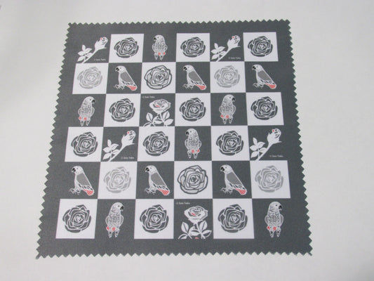 African Gray Parrot Lens Cloth Microfiber Cloth