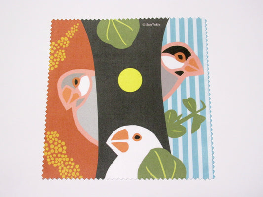 Java Sparrow & Moon Lens Cloth Microfiber Cloth