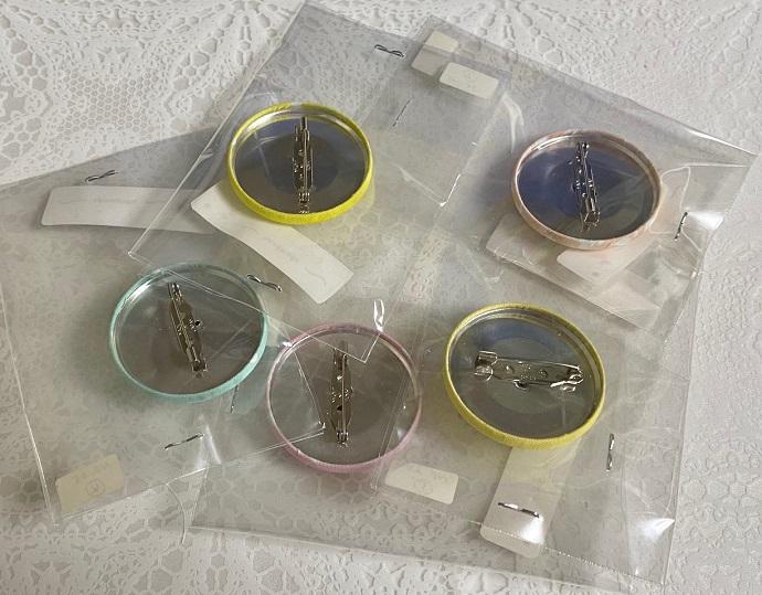 African Gray Parrot Fabric Button Pin