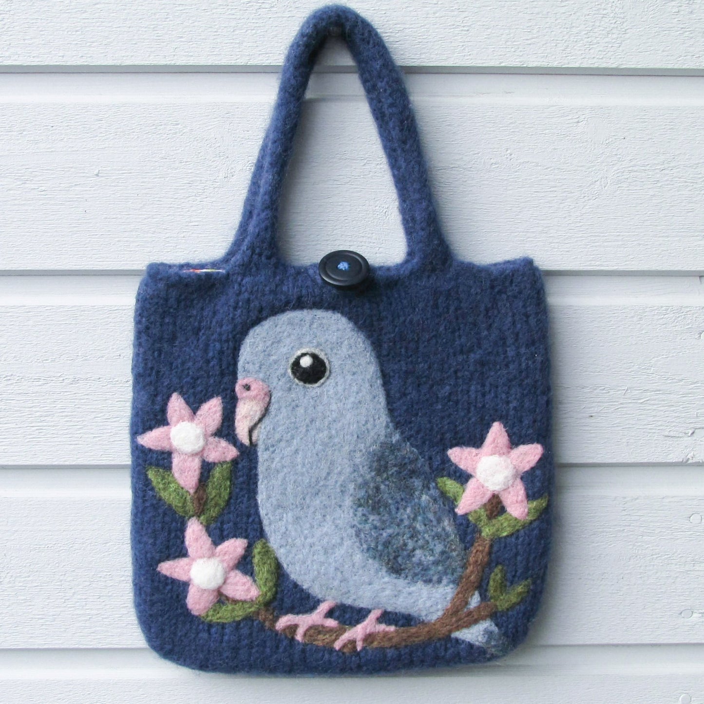 Pacific Parrotlet Wool Felted Bag - Boutique SWEET BIRDIE