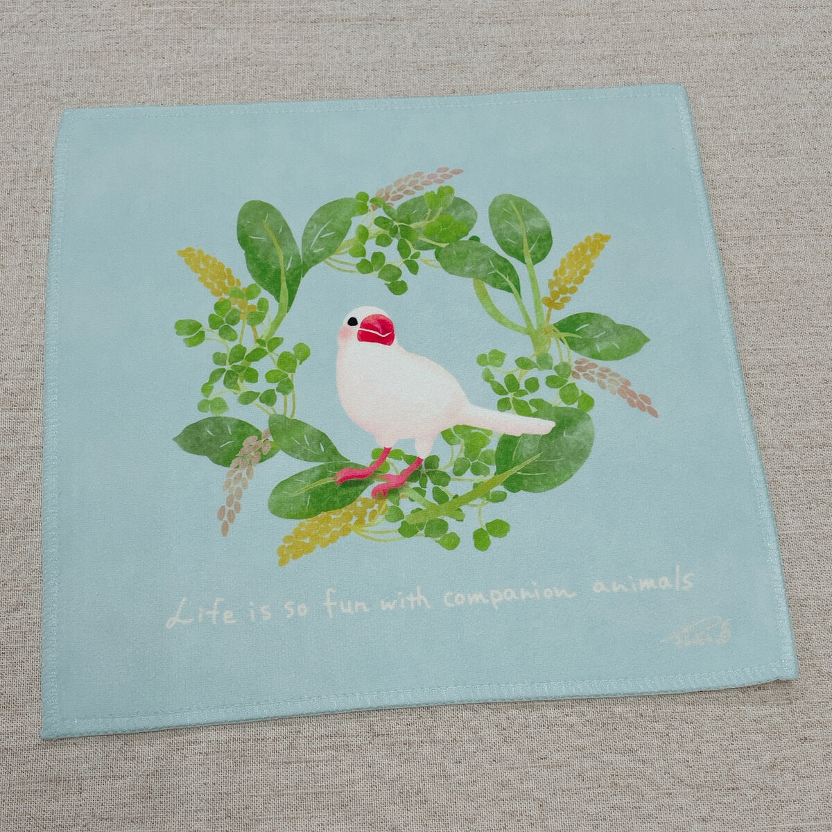 Java Sparrow Hand Towel Cloth