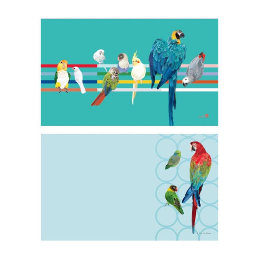 Set of 10 Birds Mini Message Card