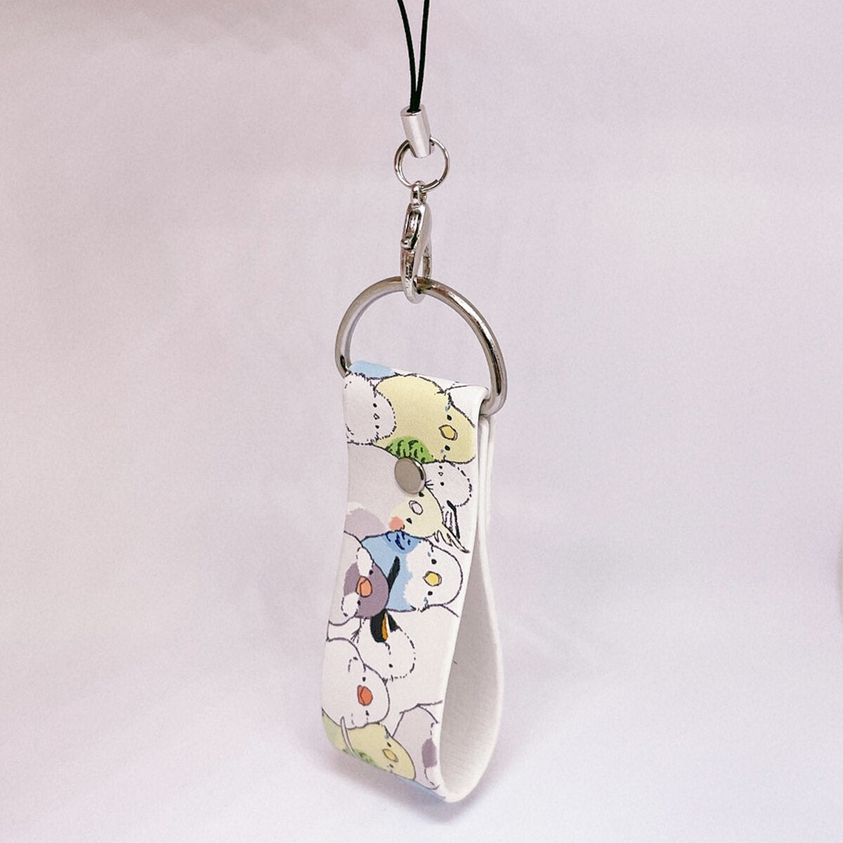Long-tailed Tit Budgie Cockatiel Java Sparrow Leather Strap Key Holder