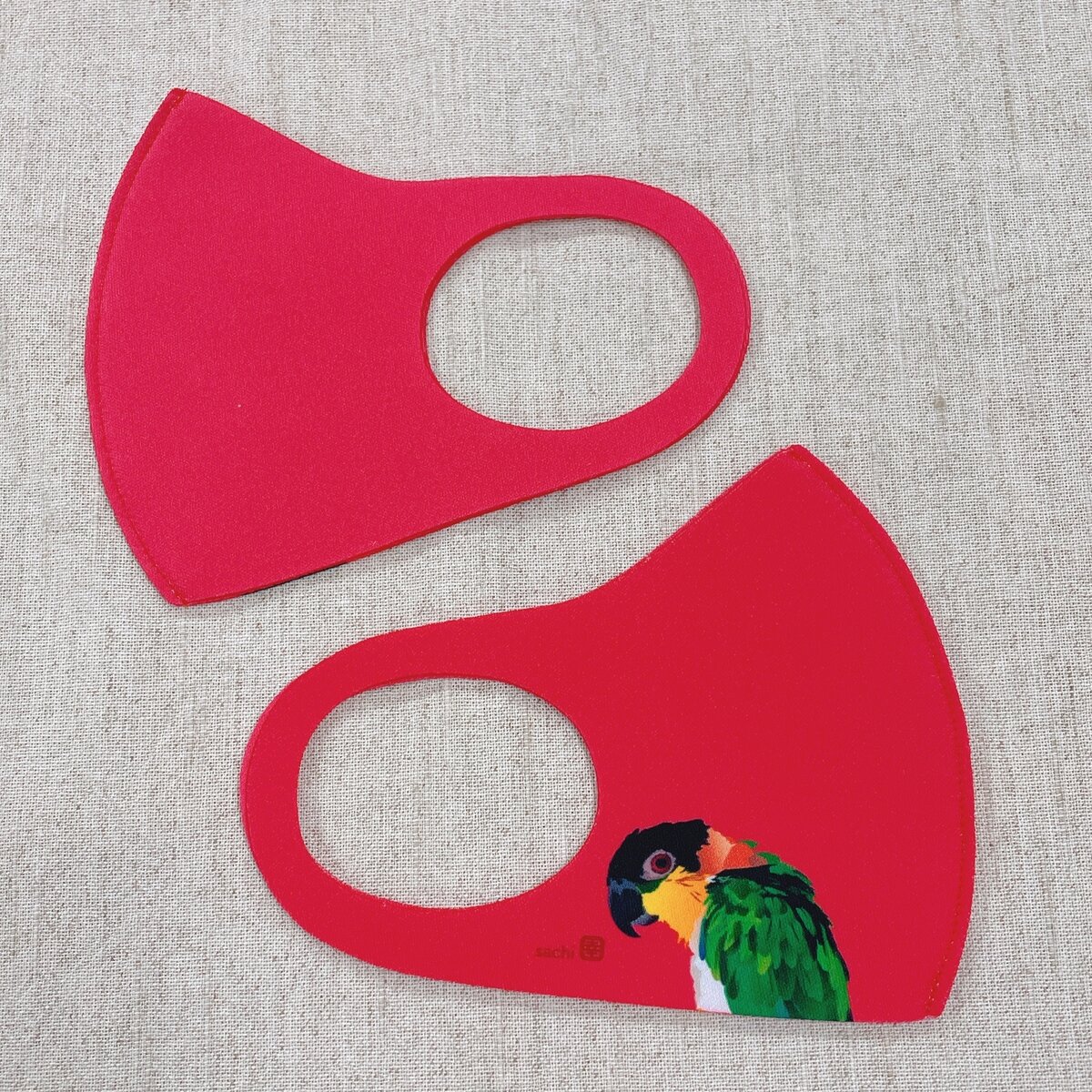 Black-Headed Caique Reusable Face Mask Medium Size for Women & Children