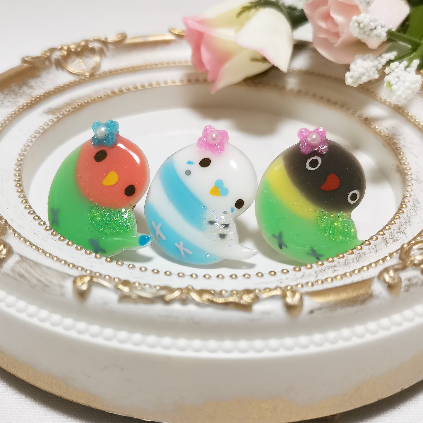Lovebird Pin Brooch