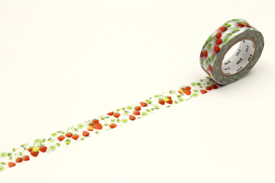 mt ex Strawberry Japanese Washi Tape Masking Tape MTEX1P155 - Boutique SWEET BIRDIE