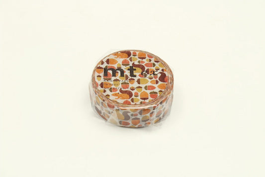 mt ex Squirrel & Acorn Japanese Washi Tape Masking Tape MTEX1P174 - Boutique SWEET BIRDIE