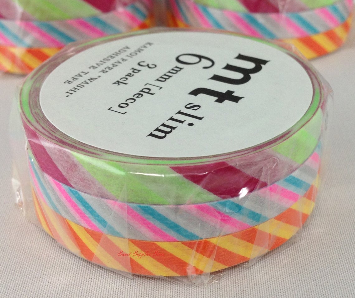 mt slim Twist cord B Japanese Washi Tape 6mm 3 Rolls