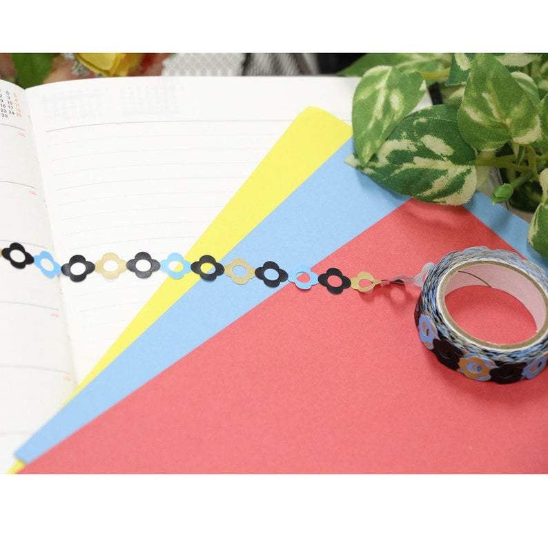 Lace Deco Tape Floral Bracelet Blue Pavilio MI-06-FB - Boutique SWEET BIRDIE