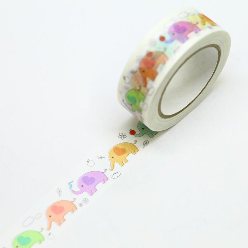 Elephant Japanese Washi Tape Masking Tape - Boutique SWEET BIRDIE