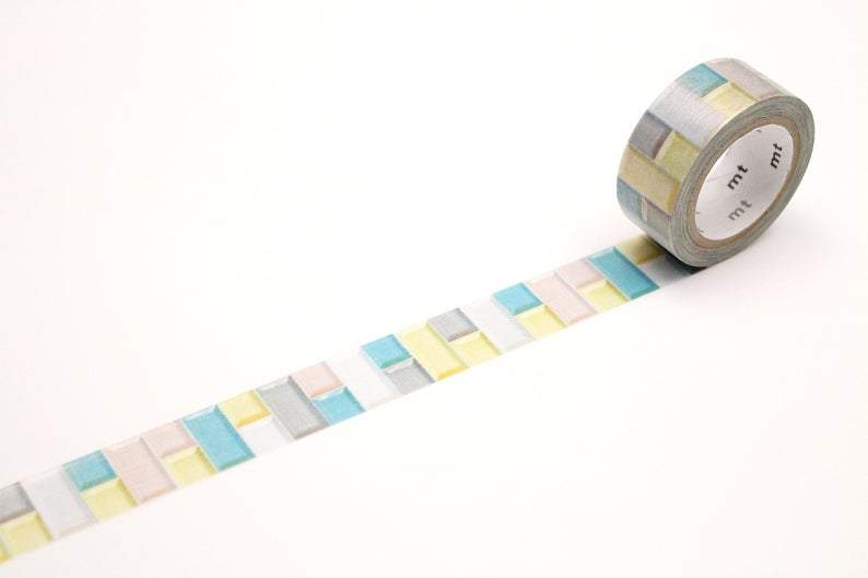 mt fab Tile Pastel Japanese Washi Tape Masking Tape MTPL1P06 - Boutique SWEET BIRDIE