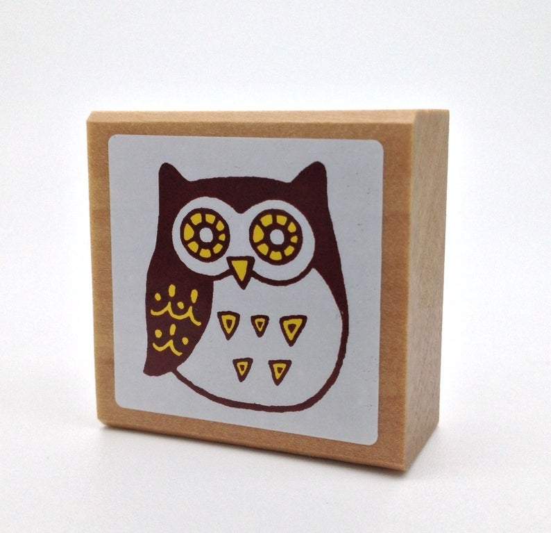 Owl Rubber Stamp