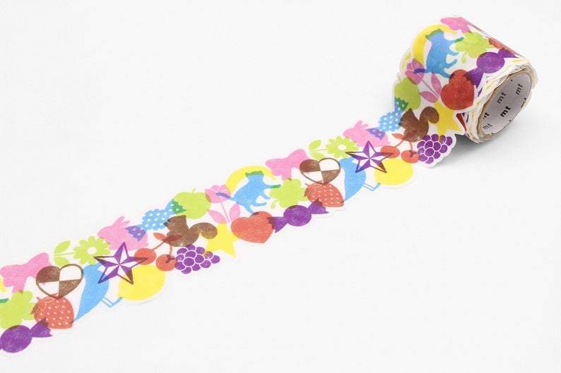 mt fab Stamp Die Cut Japanese Washi Tape Animal Cat Squirrel Bird Rabbit, etc. MTKT1P06 - Boutique SWEET BIRDIE