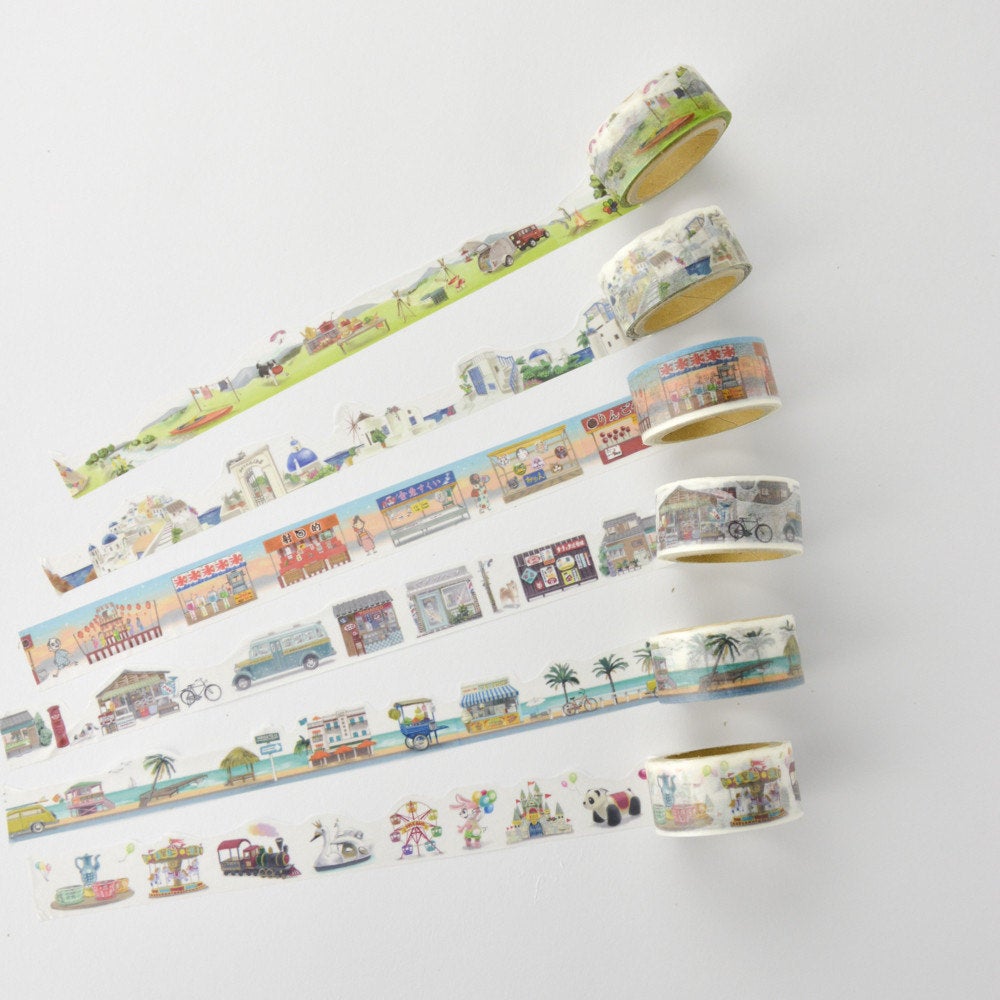 Amusement Park Japanese Die Cut Washi Tape (YD-MK-065) - Boutique SWEET BIRDIE