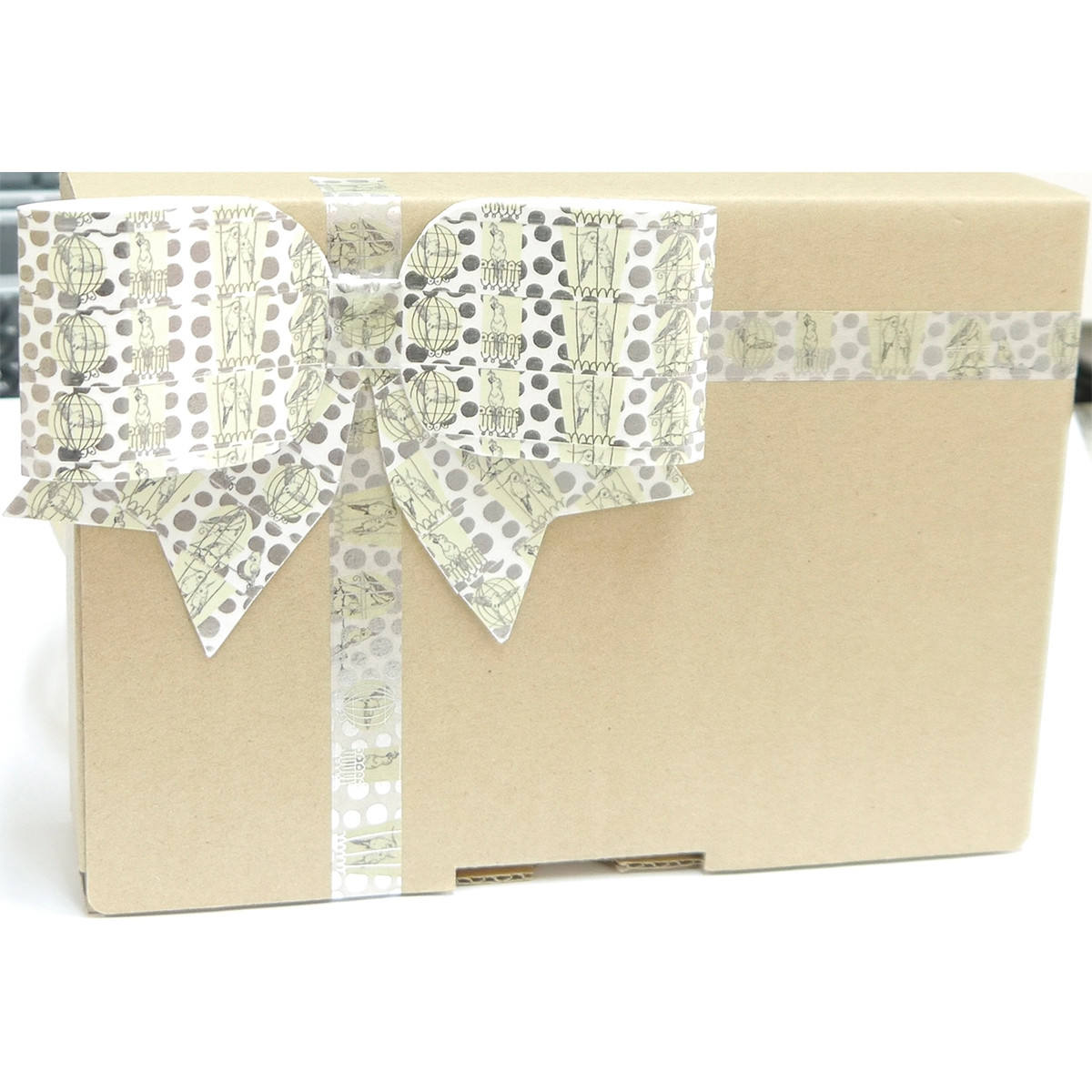 Bird Cockatiel Budgie Silver Glitter Japanese Washi Tape Shinzi Katoh Design (ks-dt-10053) - Boutique Sweet Birdie