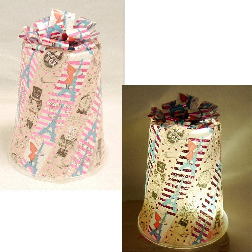 Mystic Cat Pink Glitter Japanese Washi Tape Shinzi Katoh Design - Boutique SWEET BIRDIE