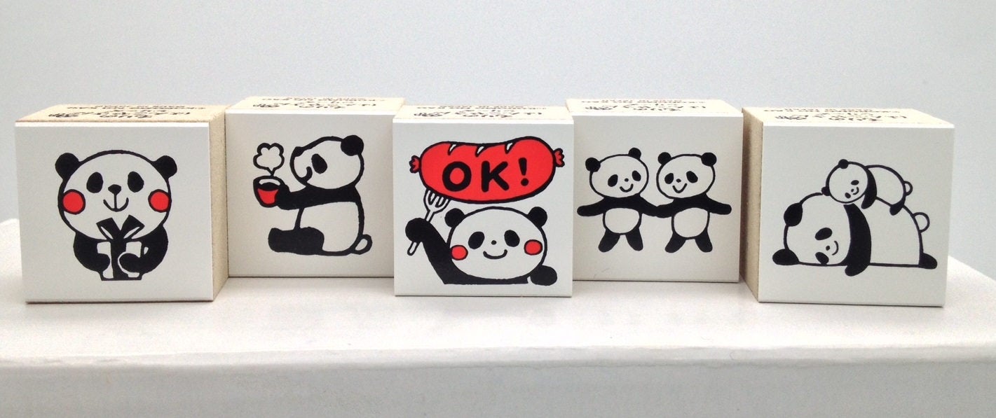 Panda Rubber Stamp - Boutique SWEET BIRDIE